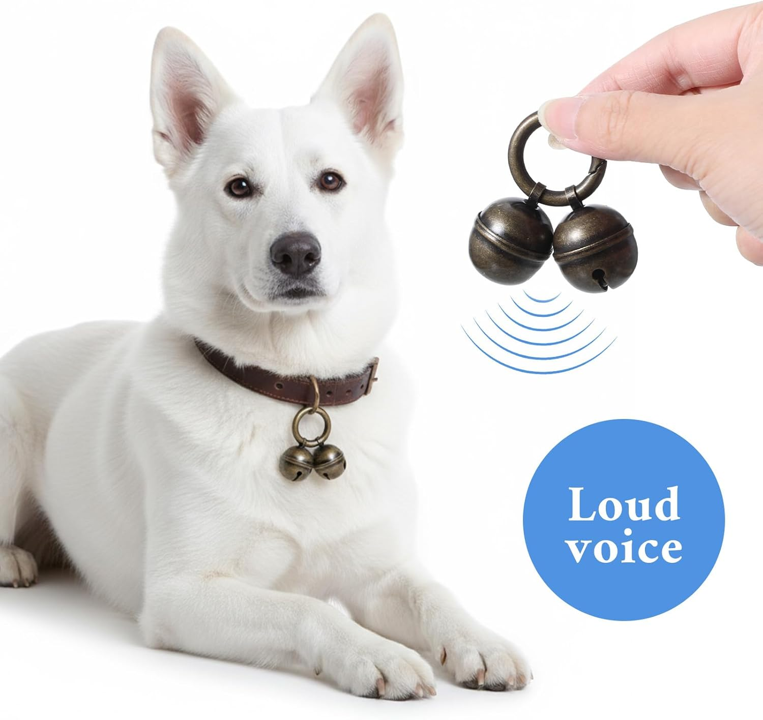 Hekoujiub 3 Sets Bell for Dog Collar Cat Bell for Pet Tracking Extra Loud Dog and Cat Bells for Collar Copper Bells with Quick Clips (Vintage Bronze)