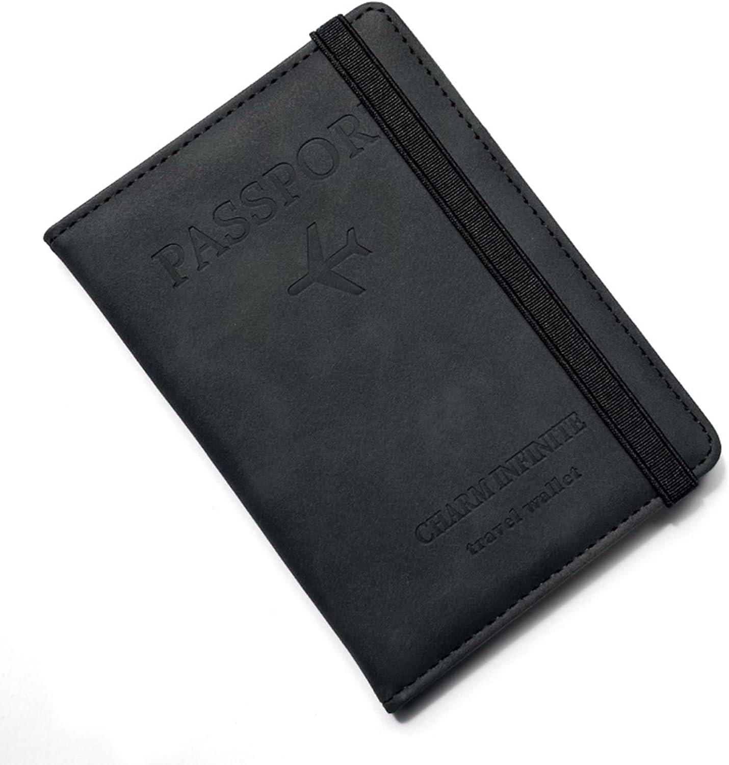 XUNQUCOM PU Leather Strap Passport Case Card Holder Holder ID Bag (Pink)