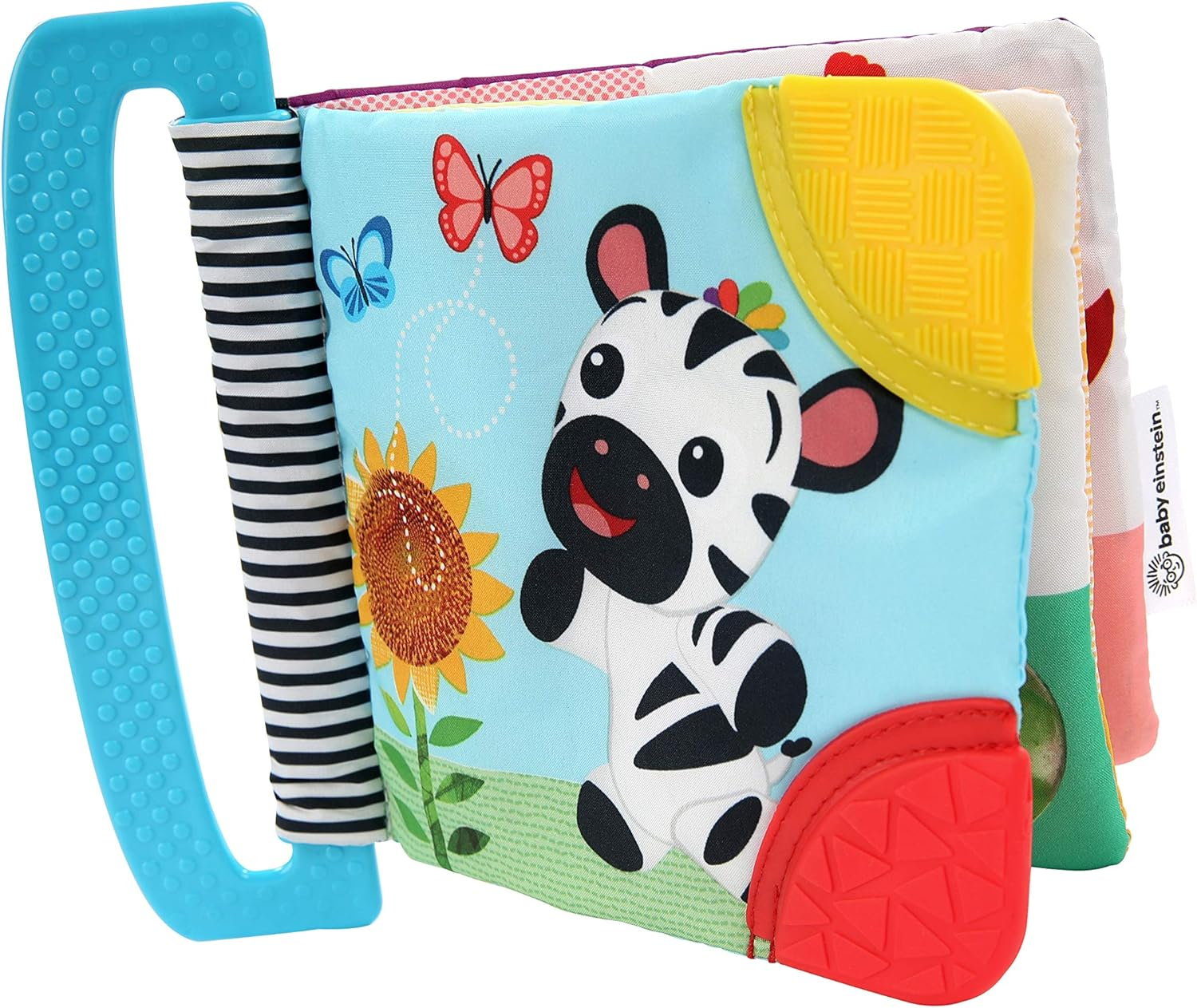 Baby Einstein Curious Explorers Teether Book Take-Along Toy, Ages Newborn +, Multicolored image number 5