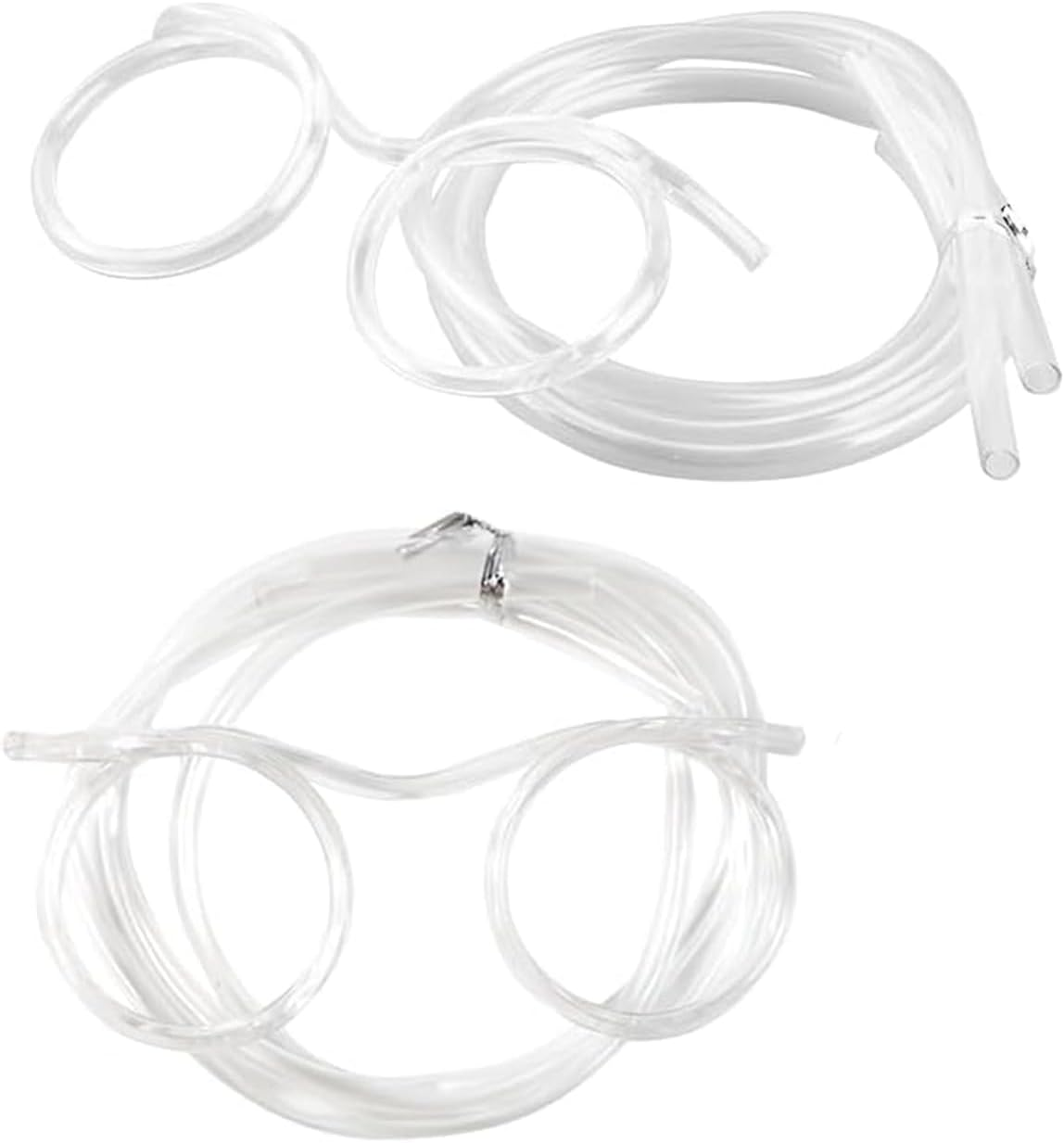 Yeanifeana 2 Pack Reusable Straw Glasses for Parties, Funny Novelty Loop Eyeglass Straws for Birthday, Party, DIY Activities & Annual Meetings image number 6