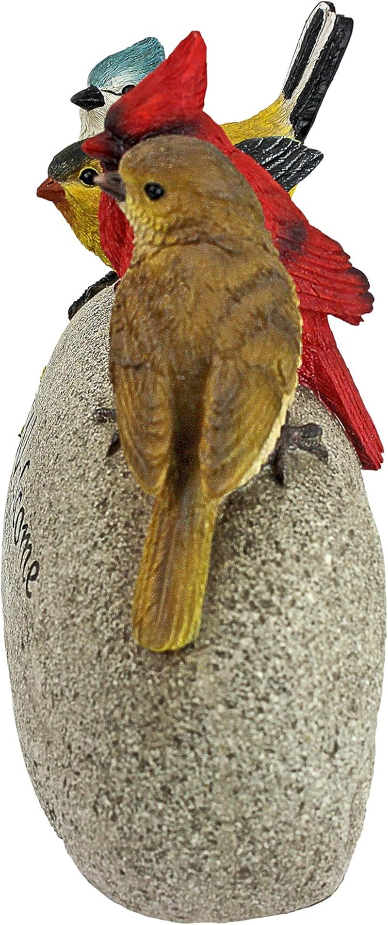 Design Toscano QM7512040 Birdy Welcome Garden Stone Statue, Medium, Full Color Finish image number 3