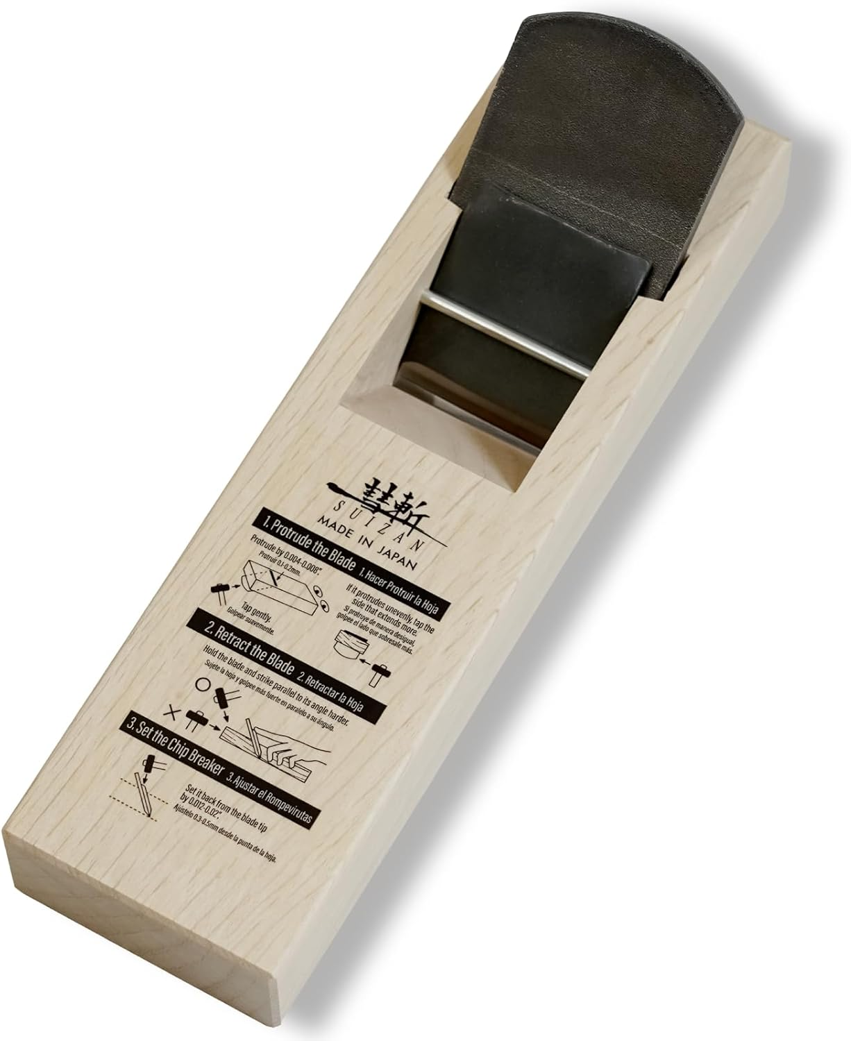 SUIZAN Kanna Japanese Wood Planer 60Mm - Professional Hand Block Plane Woodworking Tools image number 1