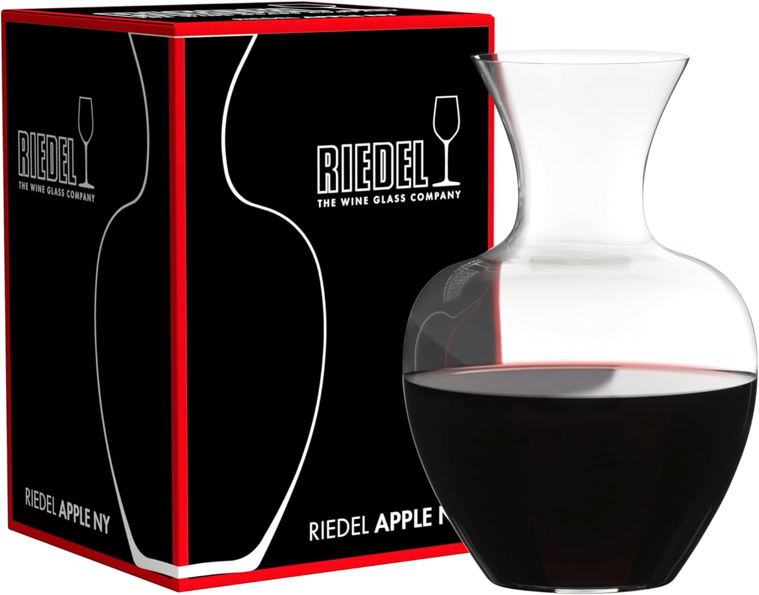 Riedel Apple NY Crystal Glass Decanter, Clear &ndash; Unique Apple-Inspired Shape for a Striking Table Display &ndash; Enhances Wine&rsquo;S Flavour by Allowing Proper Aeration &ndash; 1500 Ml Capacity image number 2