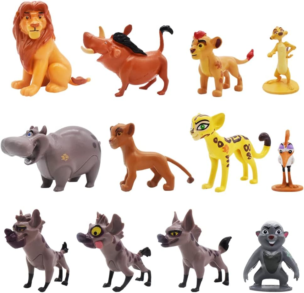 Babioms 12 Pieces Lion Cake Decoration, Cartoon Cake Toppers, Lion Figures Set, Cupcake Toppers Figures Lion King for Children Birthday Party Cake Decoration Supplies image number 5