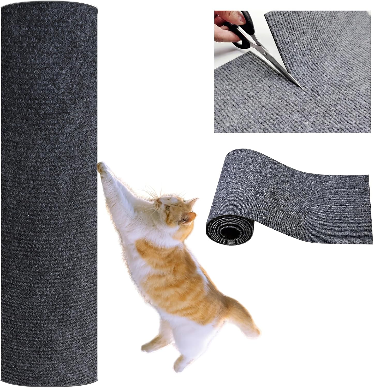 Self-Adhesive Cat Scratching Mat, 40 Cm X 200 Cm, Cat Scratching Board, Cat Furniture Scratching Mat, Sisal Mat, Suitable for Walls, Sofas, Floors, Etc. image number 3
