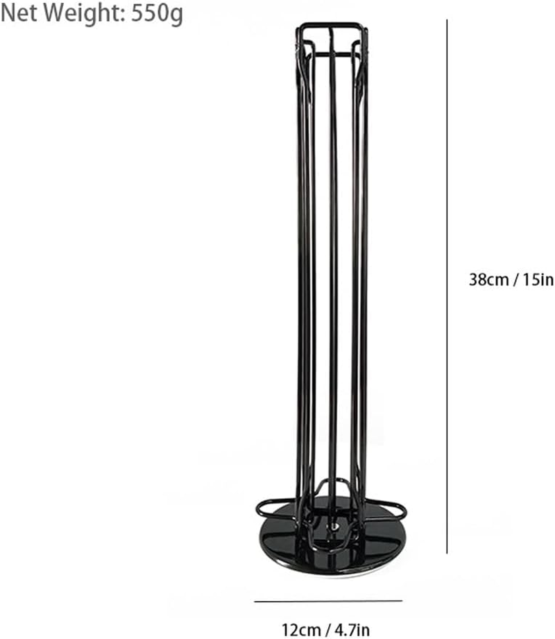 Sarini Black Coffee Pod Holder Compatible with Nespresso Classic, 40 Pack Stainless Steel Rotating Coffee Pod Holder image number 6