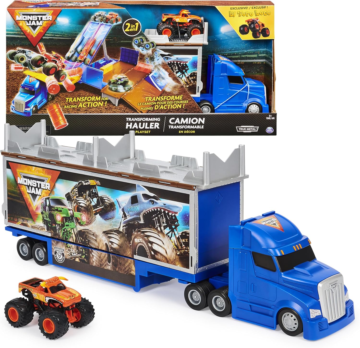 Monster Jam VHP 1T64 Transforming Hauler Playset UPCX GBL Toy image number 1