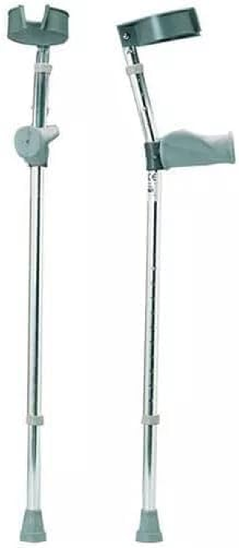 Premium Ergonomic Adjustable Forearm Elbow Crutches Pair, 2Pcs, Crutch Set 160Kg Tolerance, Canadian Forearm Crutches for Adults, Medical Grade - Adult (5'3" to 6'1") image number 1