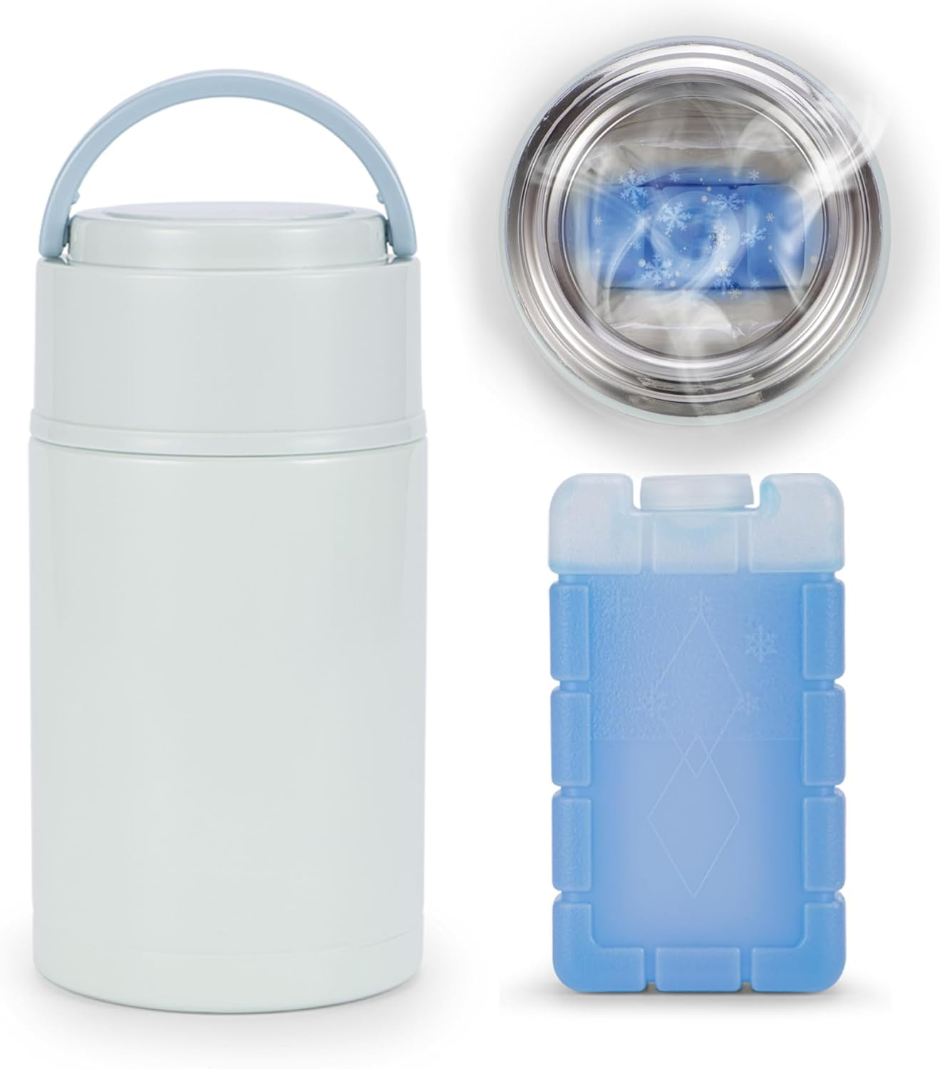 Portable Breast Milk Cooler, Stainless Steel Breastmilk Storage Keeps Breastmilk Cold for up to 24 Hours, Breast Milk Chiller Included Ice Pack for Women Outdoor Travel