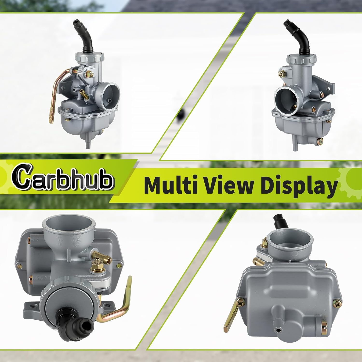 Carbhub PZ20 Carburetor for Kazuma Baja 50Cc 70Cc 90Cc 110Cc 125Cc Taotao 110B NST Sunl Chinese Quad 4 Stroke ATV 4 Wheeler Go Kart Dirt Bike Honda CRF50F XL75 CRF80F XR50R with Air Fuel Filter image number 6