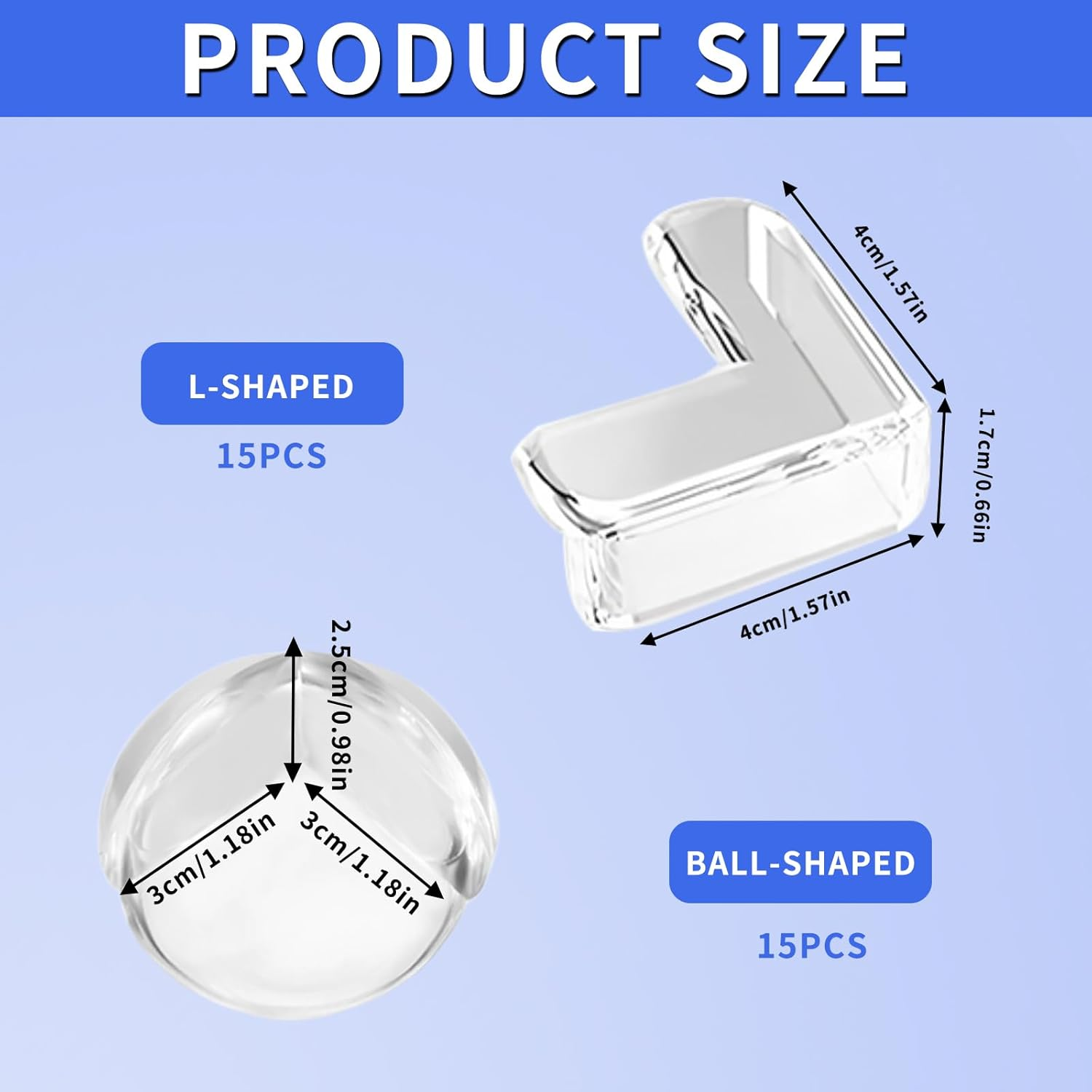 Corner Protector, 30 Pack Table Corner Protectors for Baby Guards, Clear Table Corner Protector for Corners and Edges