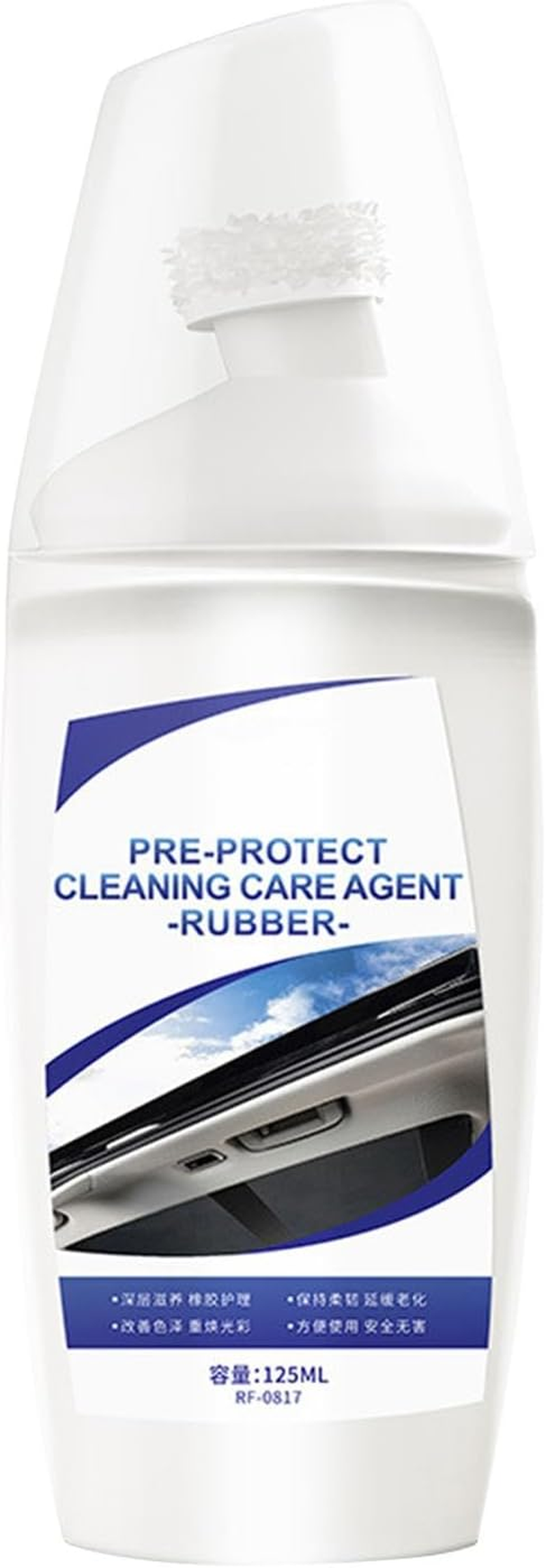 Rubber Seal Conditioner - 125Ml Weatherproofing UV Protection Car Rubber Care Conditioner,Professional Auto Restorer for Hood, Window, Door, Gasket image number 1