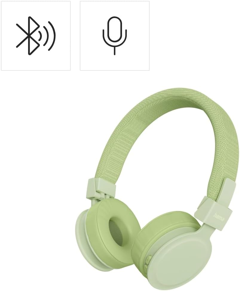Hama, Freedom Lit III Bluetooth Headphones, On-Ear, Foldable, with Microphone, Green image number 4