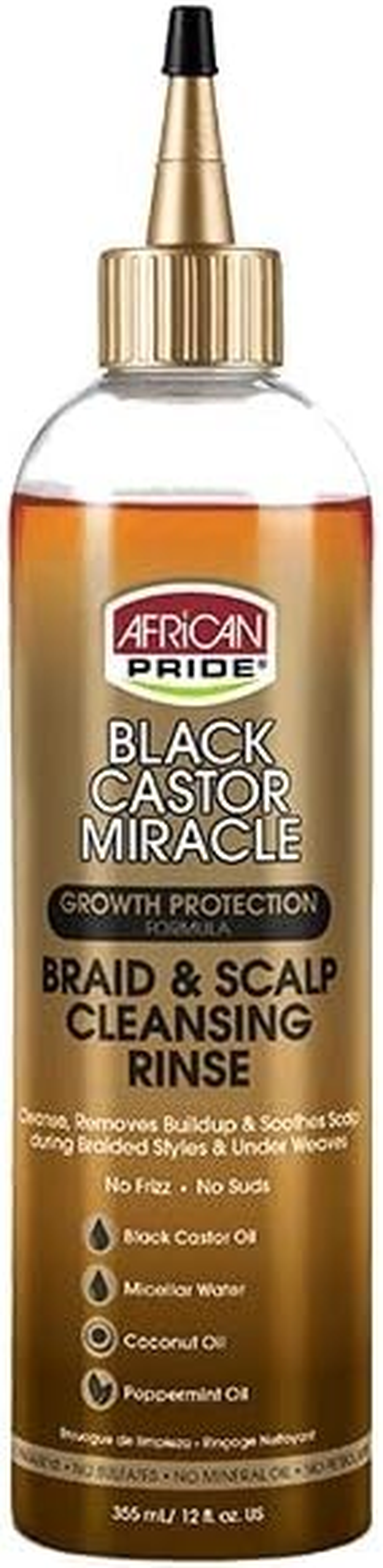African Pride Black Castor Miracle Braid & Scalp Cleansing Rinse 355Ml (12Oz)