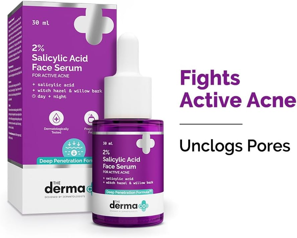The Derma Co 2% Salicylic Acid Face Serum for Acne & Acne Marks - 30 Ml(Dermaco) image number 4