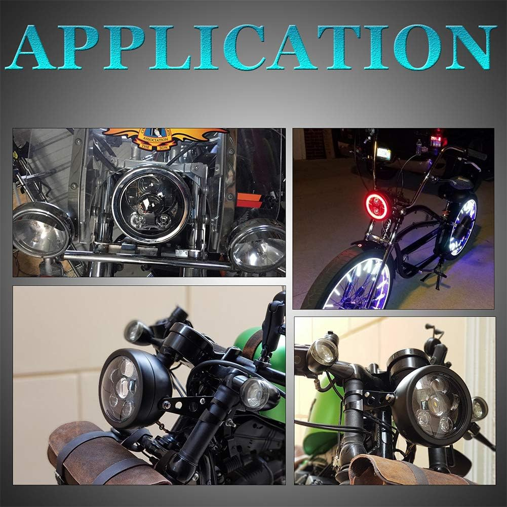 SKUNTUGUANG 5.75 Inch Motorcycle Headlights Housing Bucket for Motorcycle Headlight (Headlight Housing) image number 2