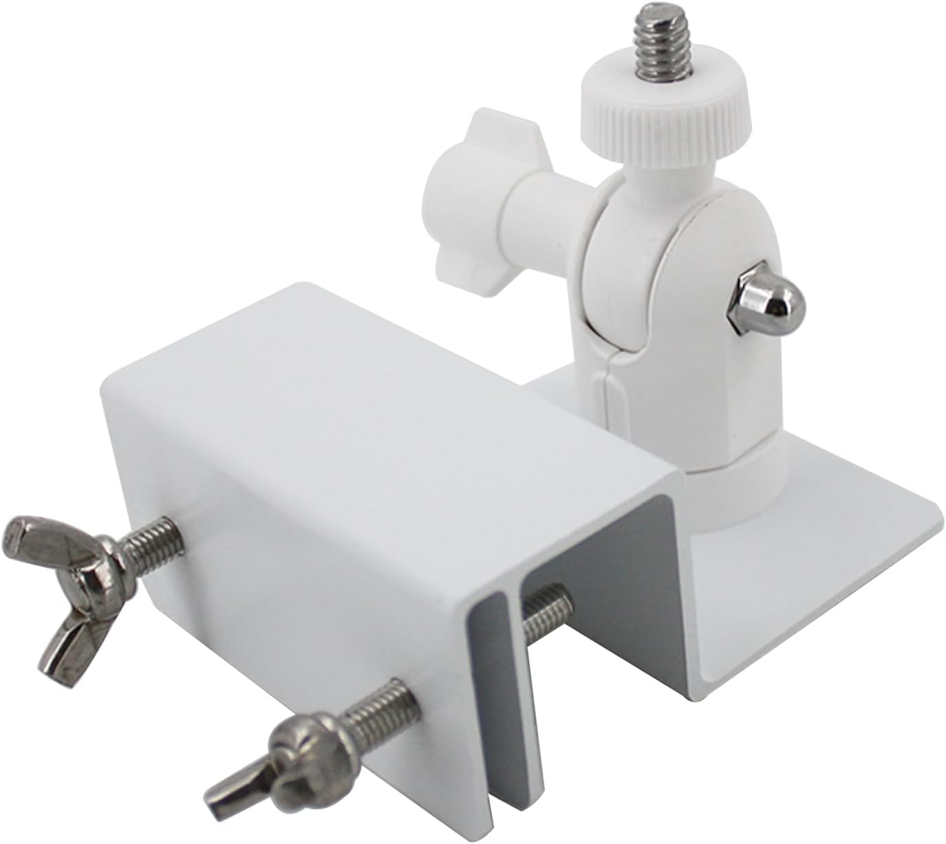 Veldtek No-Drill Gutter Mount for Camera/Solar Panel, Weatherproof Aluminum Alloy Bracket Adjustable 1/4" Screw Compatible with Arlo, Blink, Ring, Wyze, Nest, Reolink (White) - Black image number 5