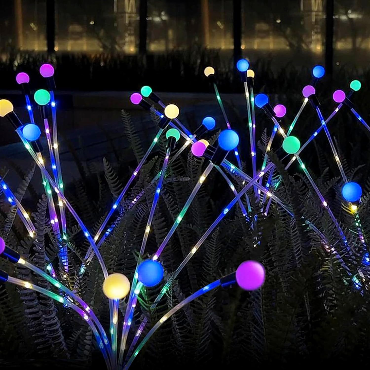 Solar Garden Lights Outdoor, 30LED 7.9Ft Bubble Beads Shaped Solar Lights Outdoor with 8 Lighting Modes, Fairy Light Waterproof Patio Light for Garden Yard Porch Wedding Party Decoration(Colorful)