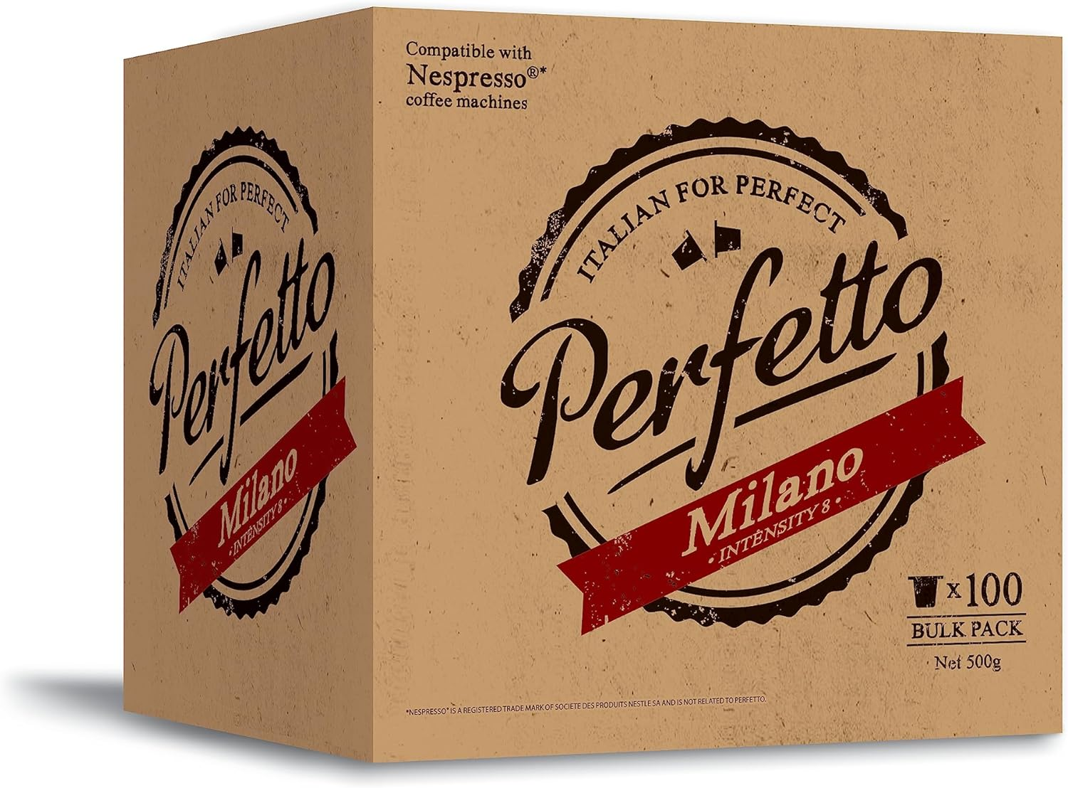 Perfetto Milano 100Pk Nespresso Compatible Coffee Pods Intensity 8 image number 1