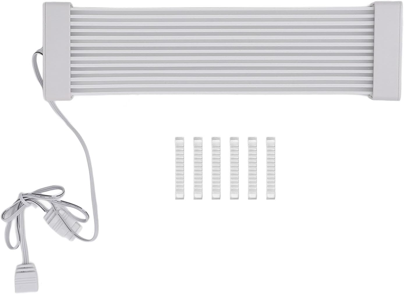 24 Pin to 24 Pin RGB GPU Cable, 205Mm Silicone Graphics Card RGB PSU Cables with 6 Wire Combs, 5V ARGB PC PSU Cables Graphics Card Power Supply Extension for Computer Case (White - Black Head image number 4