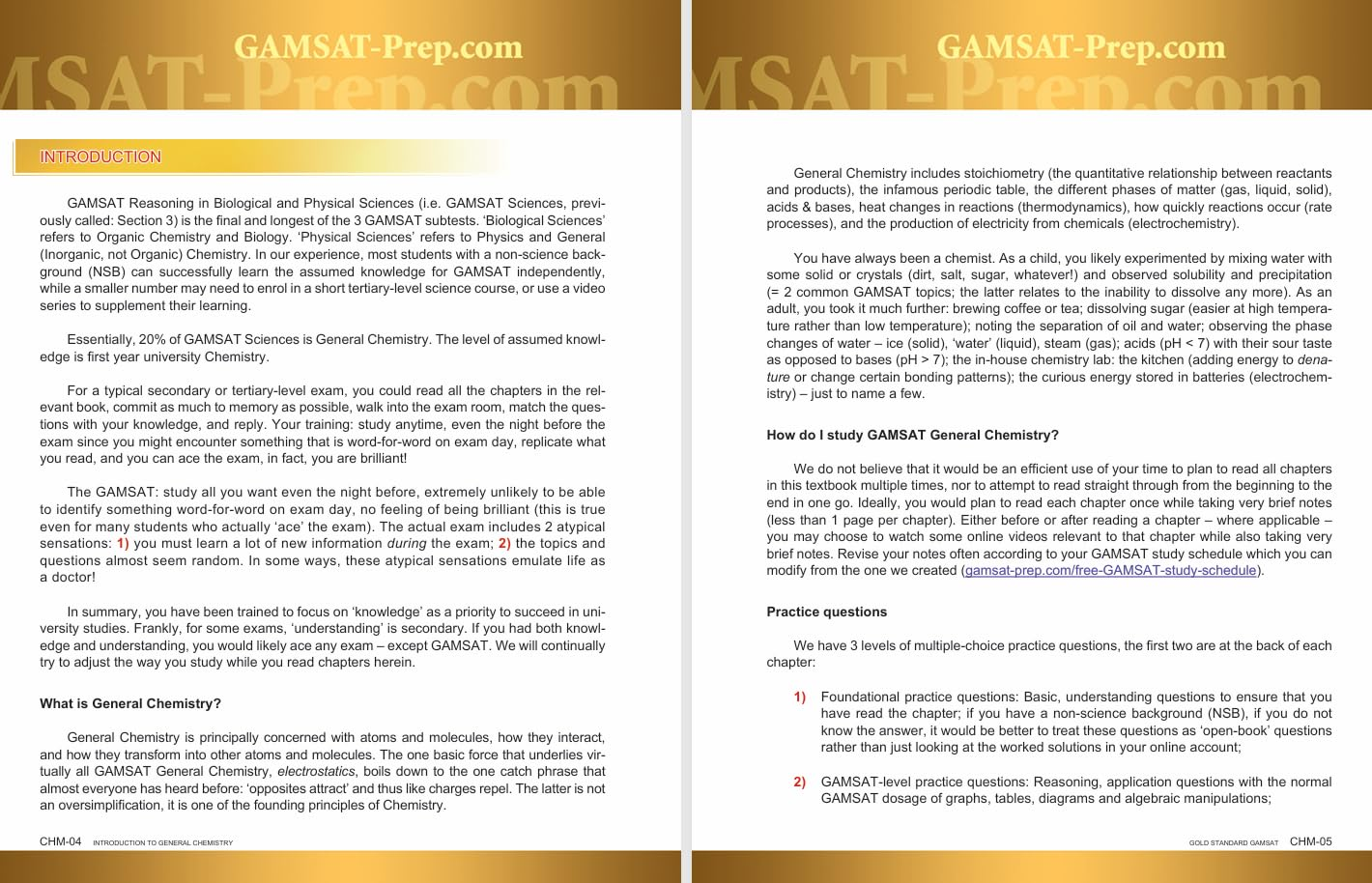 2025-2026 Masters Series GAMSAT General Chemistry Preparation by Gold Standard GAMSAT