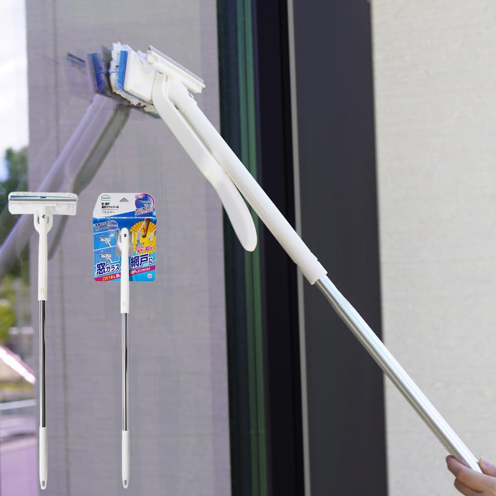 Azuma WD321 Window/Screen Door, Easy Squeeze Wiper (Middle Pattern Type), Window Cleaning, Microfiber, Brush Fiber, No Detergent, Can Be Washed Just with Water, Glass, Rubber Drainer, Silicone, Easy image number 3