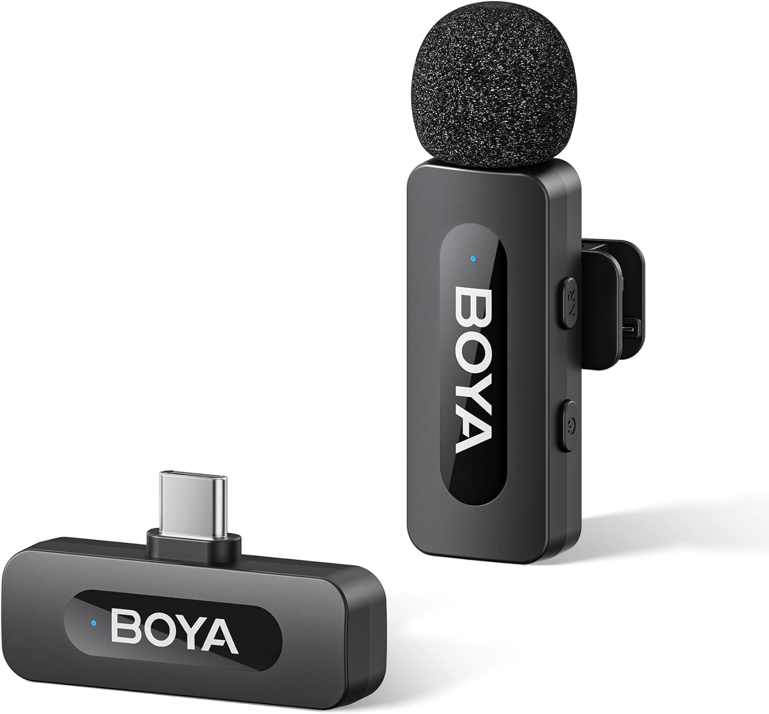 BOYA V20 Wireless Lavalier Microphone USB-C for Iphone 16/15&Android, 100M Wireless Range, All-In-One, Noise Reduce, 9H Battery Life&Omnidirectional Lapel Mic for Vlogging Video Youtube Podcast Tiktok
