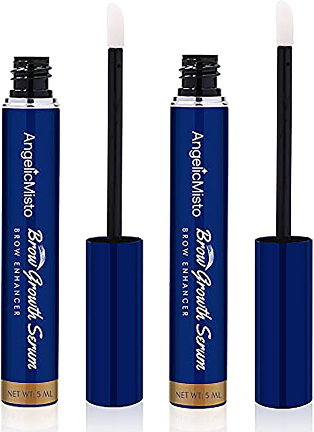 Angelicmisto Eyebrow Growth Serum Brow Enhancer for Full, Bold Eyebrows - Promotes Appearance in as Soon as 4 Weeks, Volume: 5Ml, 6-Month Supply Blue 0.1 Fl Oz (Pack of 1) EBR50