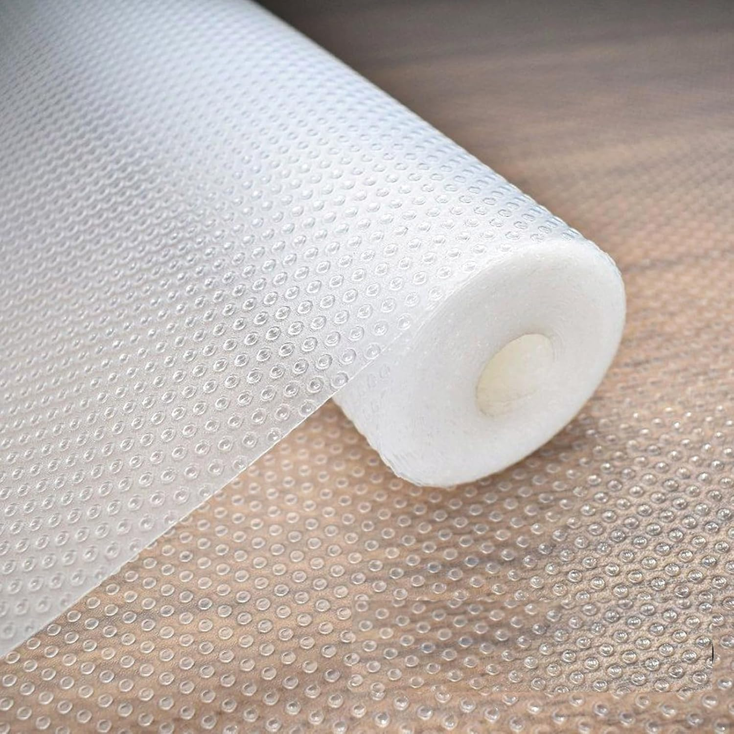 Shelf Liner，60Cm X 500Cm Non Slip Drawer Liner,Clear Non Adhesive Cupboard Kitchen Drawer Liners,Plastic EVA Protector Mat for Storage Drawers, Kitchen Shelf, Pantry Shelf,Cabinet image number 4