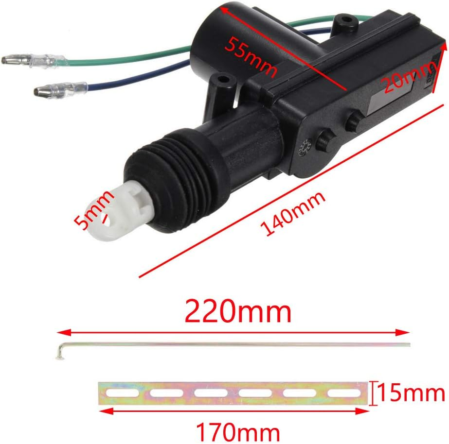 Etopar 2 X Car Motor Universal Heavy Duty High Power Door Lock Actuator 5 Wire Cable 12V Central Locking System image number 3