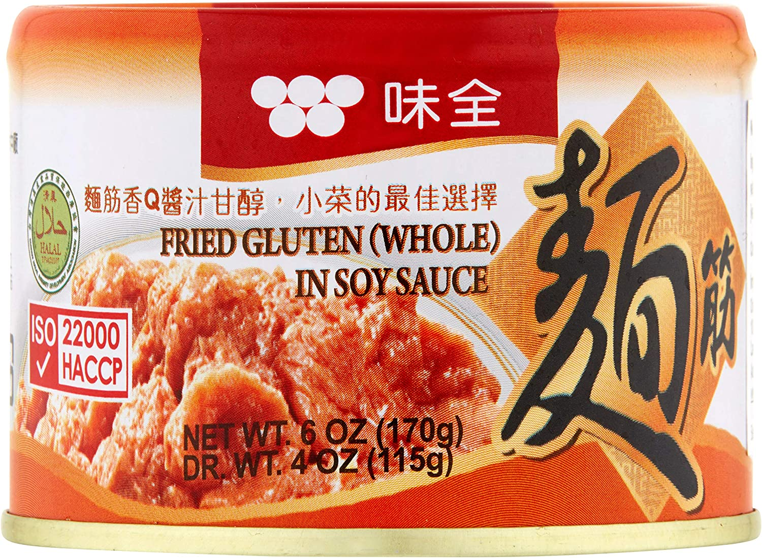 Wei Chuan Fried Gluten in Soy Sauce, 170 G