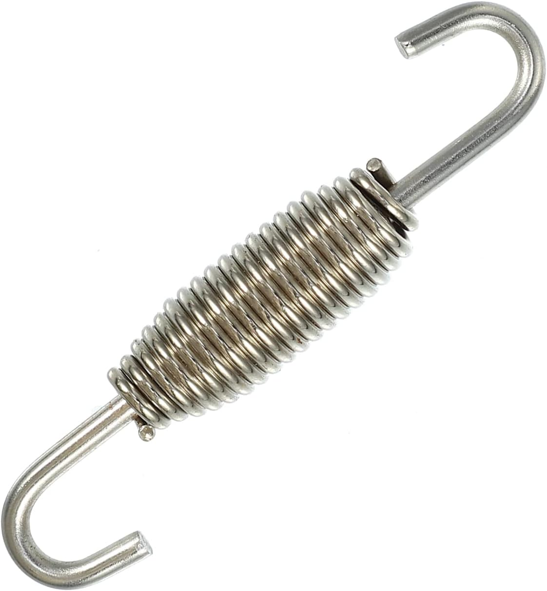 X AUTOHAUX 2Pcs 68Mm 2.68" Motorcycle Muffler Exhaust Pipe Spring Universal Stainless Steel Silver Tone image number 2