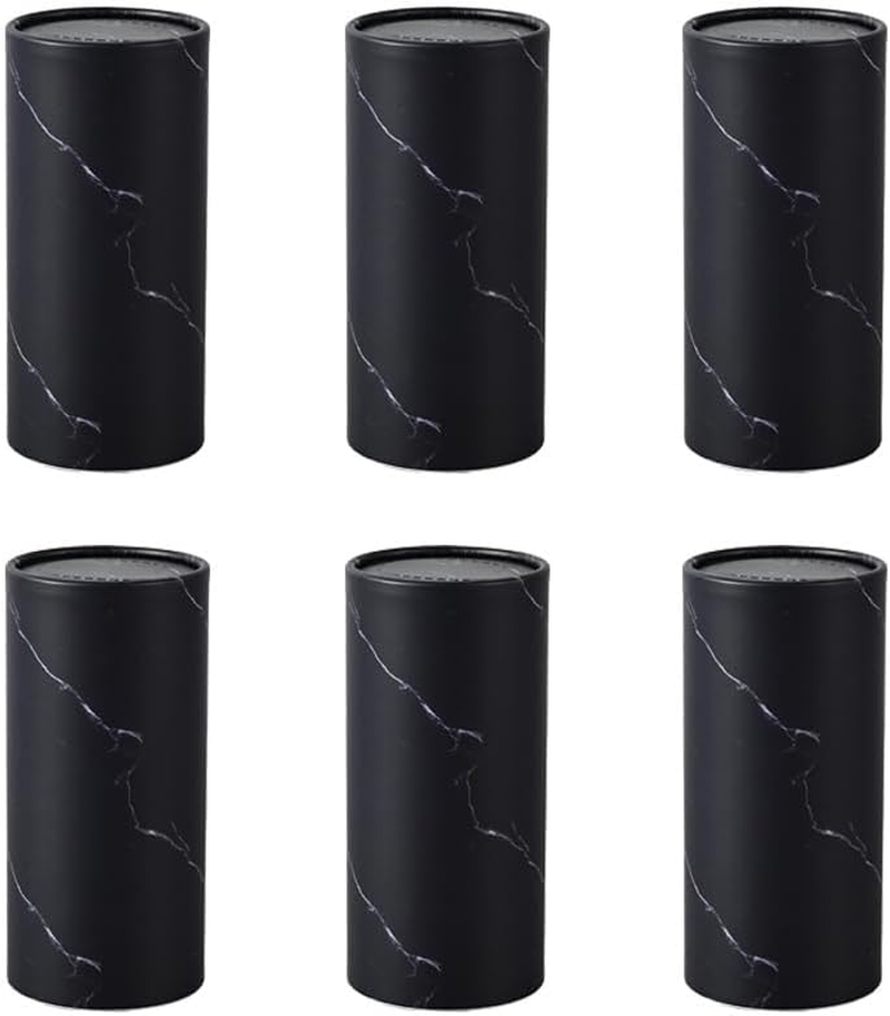 6 Pack Car Tissue Holder with Luxury Facial Tissues Reusable Tubes for Car Cup Holders, Home & Travel Refillable Tissue Canisters Bulk (3 Black+3 White)