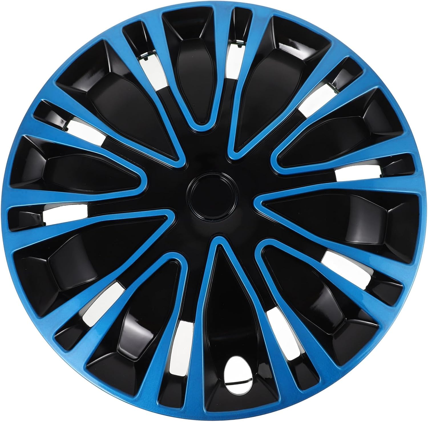 BUGUUYO 15 Inch Automotive Hub Caps Wheel Rim Covers Blue Black Universal Car Hub Covers Decorative Hubcaps for Vehicle Rims image number 3