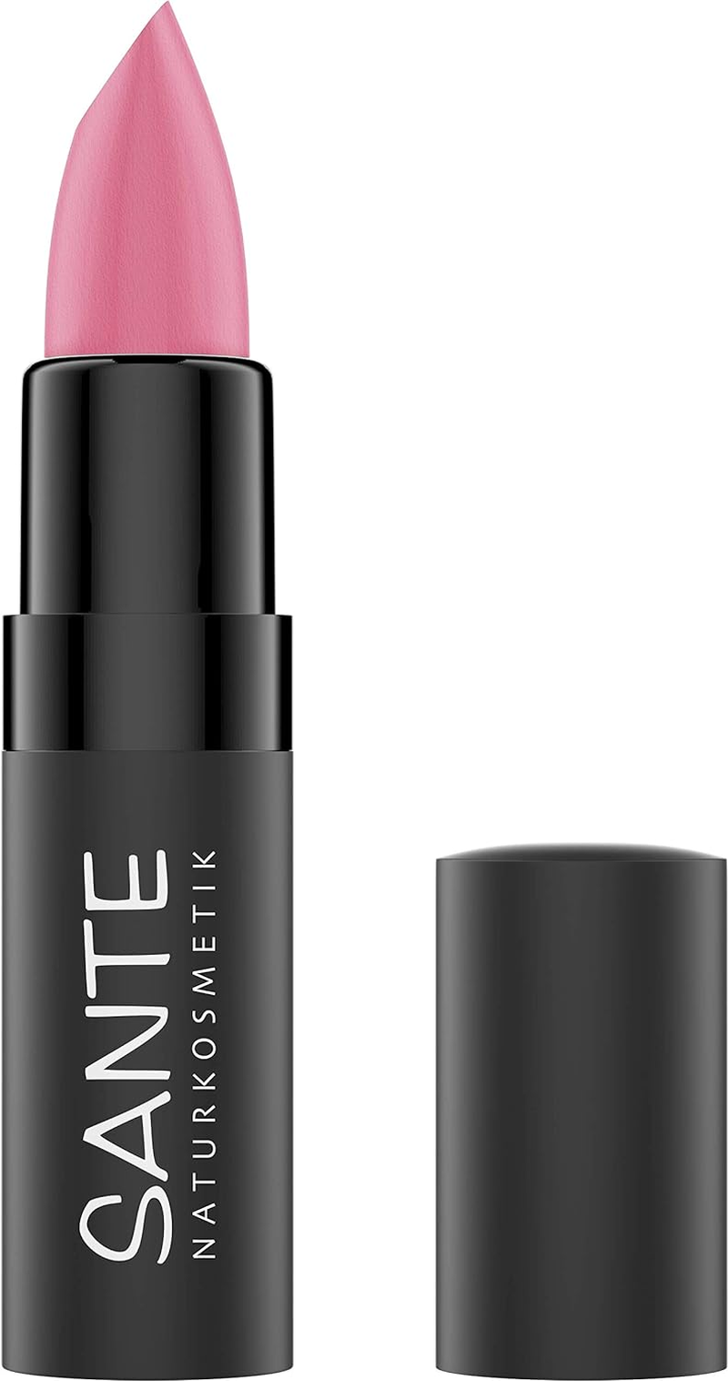SANTE Naturkosmetik Matte Lipstick 03 Blissful Terra, Lipstick, Matte Effect, with Organic Cocoa Butter, Intensive Colour Pigmentation, 4.5 G