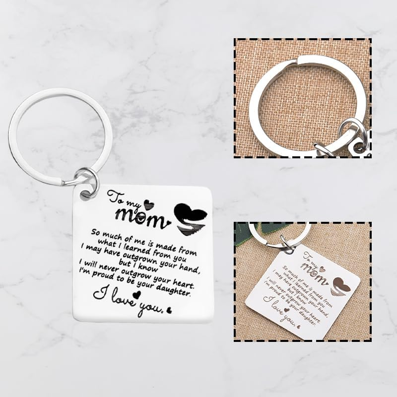 Birthday Gifts for Mom Mami Christmas Bday Gifts for Mother Mom from Daughter I Love You Mom Keyachin Gifts for Women Mom Mama Gifts for Mom Stepmother Bonus from Daughter image number 5