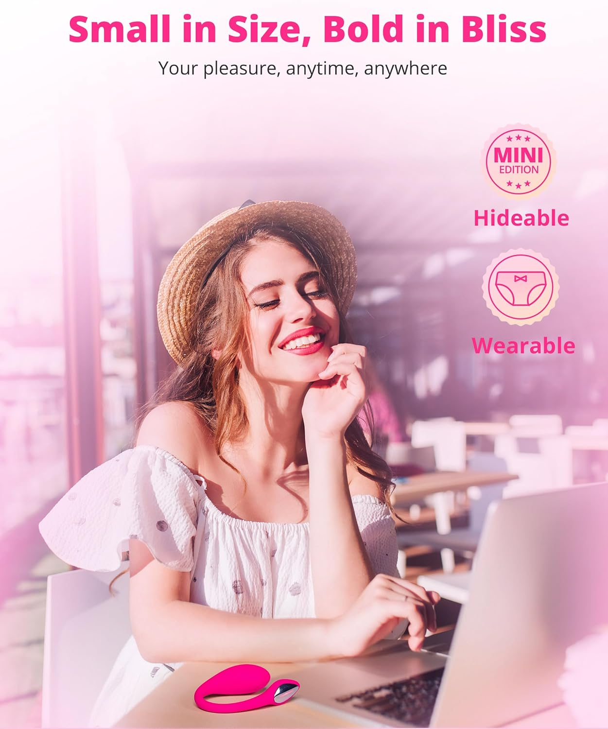 LOVENSE Lush Mini Remote Control Vibrator, Sex Toys for Woman With10,000+ Powerful Vibrations Solo Couples Play Wearable Small G-Spot Adult Toys for Beginner Waterproof Quiet Portable for Travel image number 3