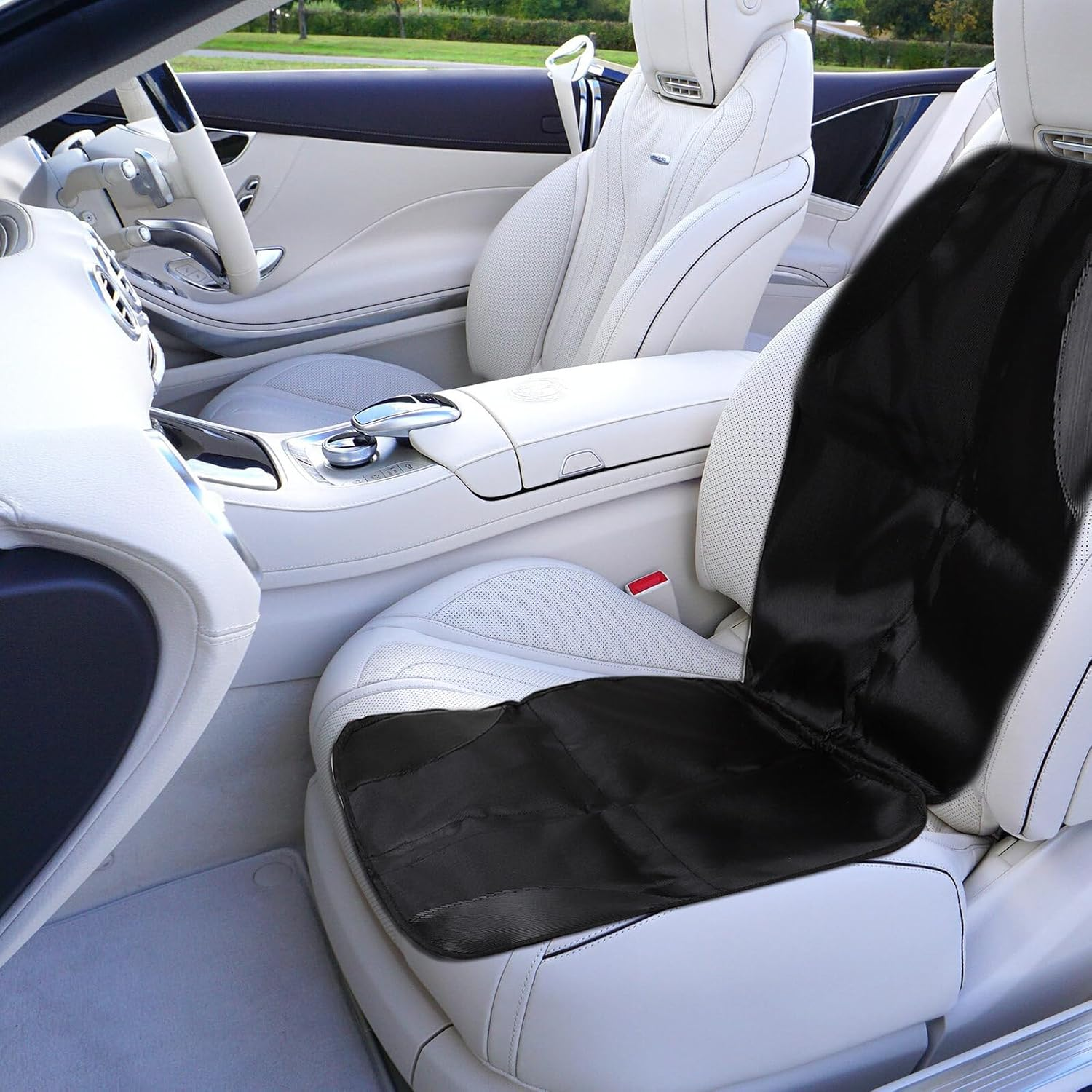 Milisten Black Car Seat Protector for Boys and Auto Vehicle Seat Cover Mat Easy Install to Prevent Damage and Dirt image number 3