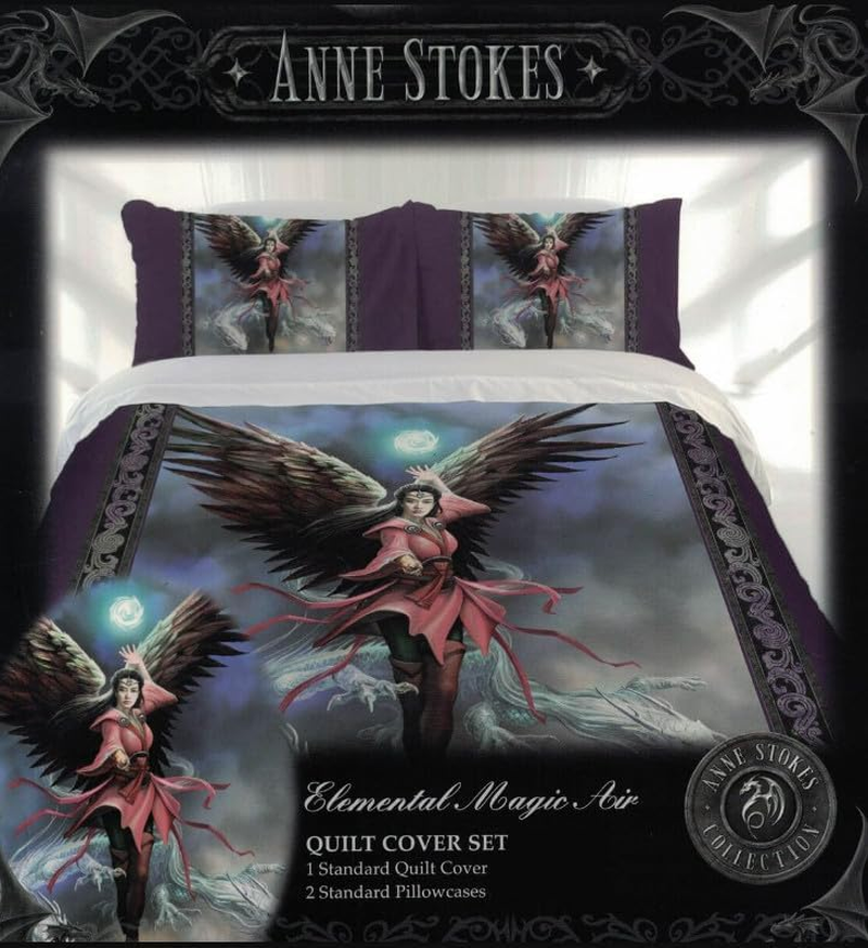 Anne Stokes Quilt Cover Set - Elemental Magic Air (Single)