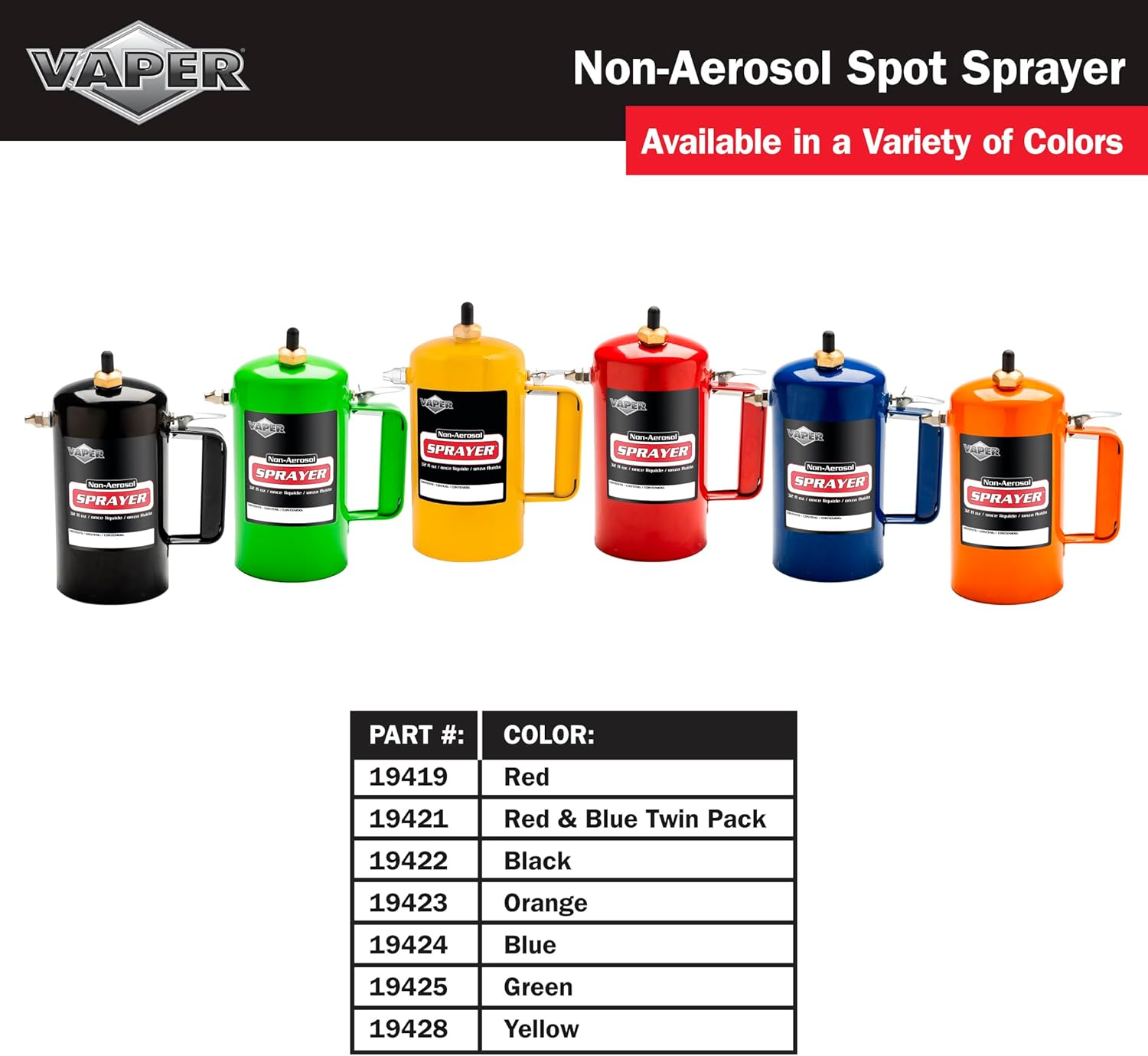Vaper 19422 Spot Spray Non-Aerosol Sprayer - Black