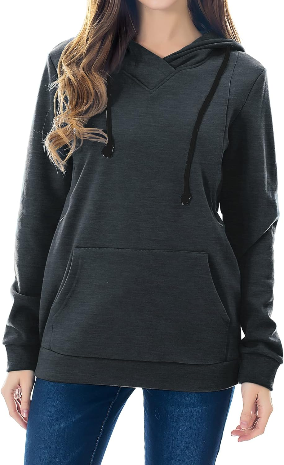 Smallshow Nursing Hoodies Fleece Maternity Sweatshirt for Breastfeeding