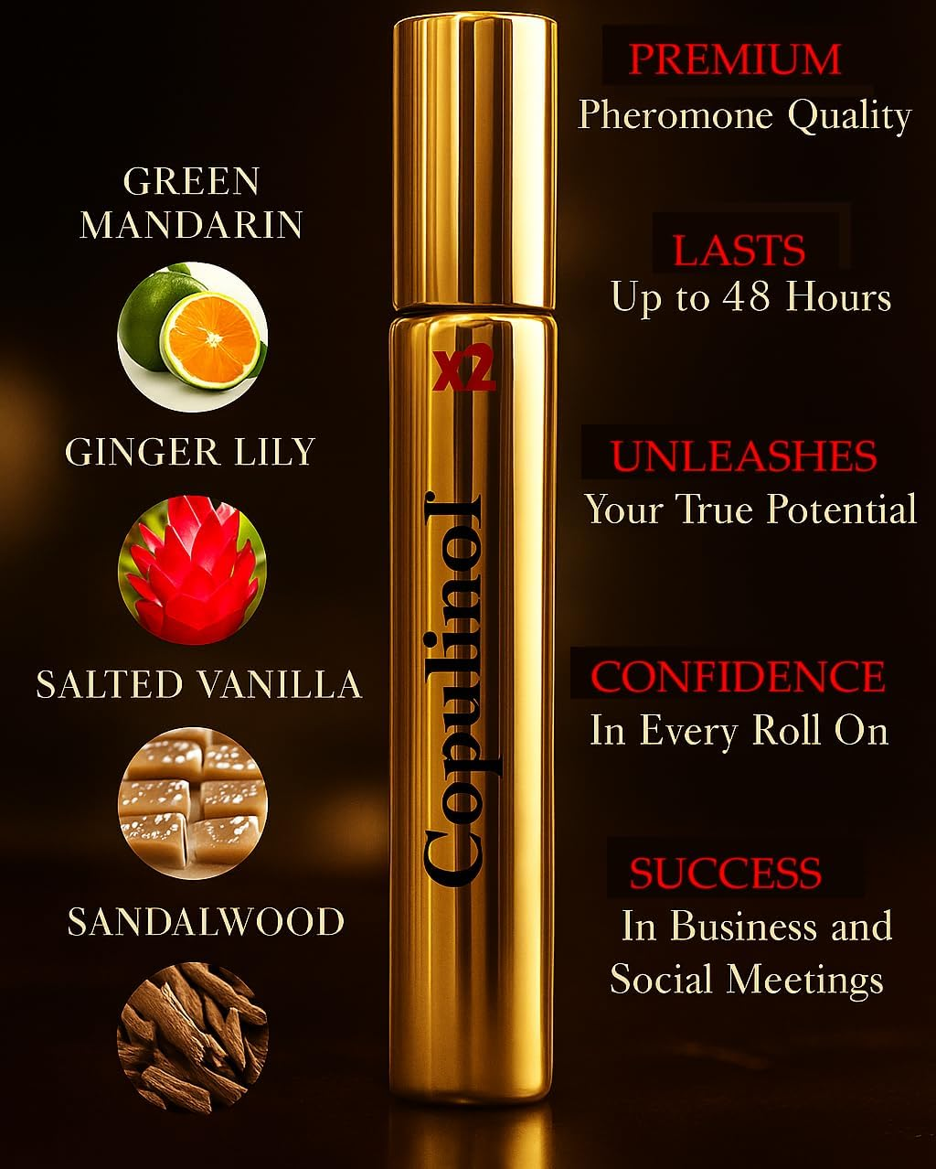 COPULINOL X2 100% Pheromone for Women 8Ml Human Pheromones Her Attract Men Aphrodisiacs Molecules Extra Strong image number 2