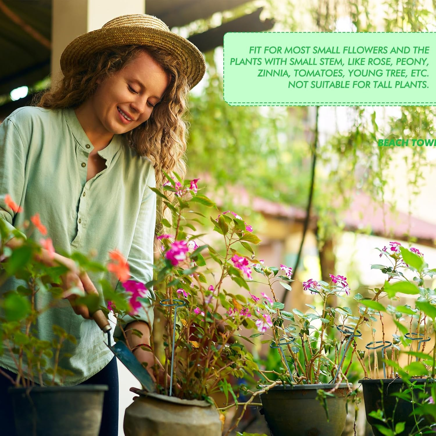 24 Pack Plant Support Stakes for Three Sizes(12 or 24 or 36 Inch) Metal Plant Support Sticks Support Stake Plant Stem for Flowers Amaryllis Tomato Lily Peony Rose Flower Narcissus(36 Inch) image number 4