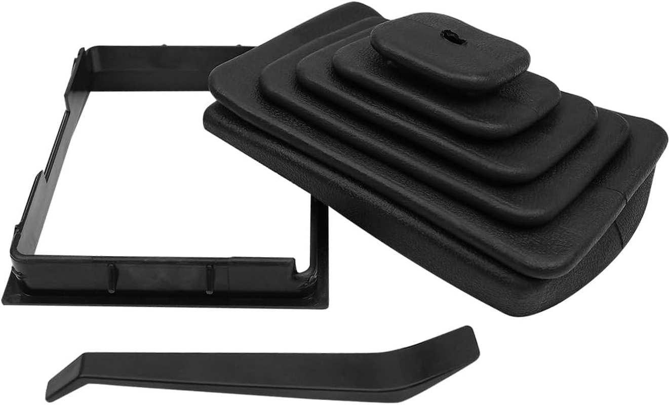 QAGGUM Shifter Boot and Retainer Bezel Kit Compatible with Jeep TJ Wrangler 1997-2004, Transmission Shift Bezel Shifter Boot Kit Replace 53000056 52078558 image number 3
