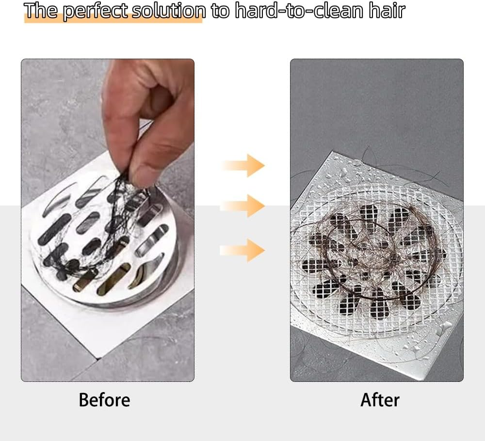 Shower Drain Hair Catcher, Kitchen Sink Drain Strainer, Bathtub Hair Catcher for Drain, Disposable Shower Drain Hair Catcher, Sink Stopper, Bathtub Accessories, Bathroom Necessities (11Cm) image number 6