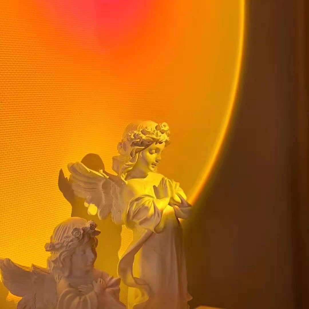 CORATED Sunset Lamp, Projector Sunset Light 180 Degree Rotation Projection LED Night Light for Photography, Selfie, Home and Bedroom Decor (Sunset Red) image number 1