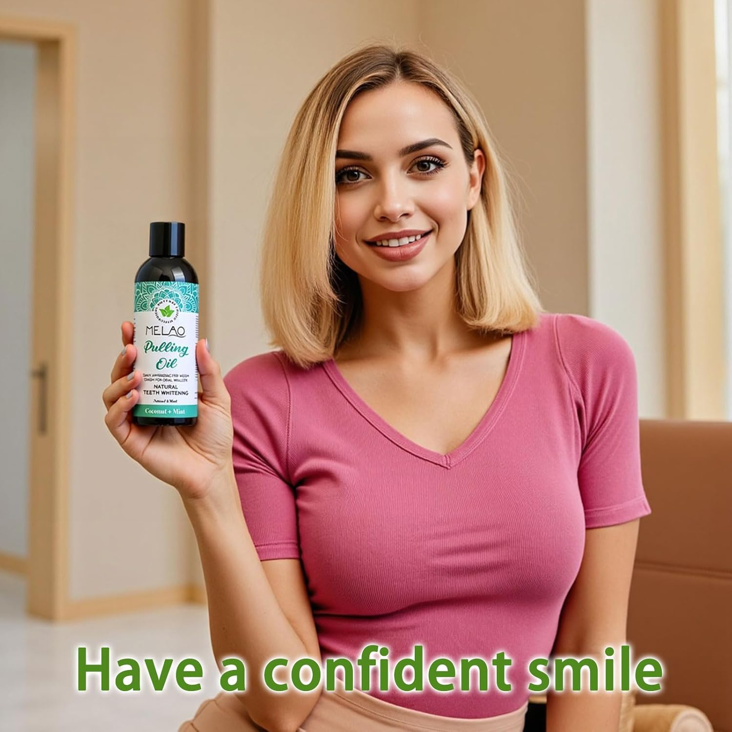 Mouthwash, Natural Coconut and Peppermint Oil - Oral Care Organic Closys Mouthwash, Freshen Breath Oil Pulling for Teeth, Keep Teeth and Gums Happy and Healthy Alcohol-Free image number 2