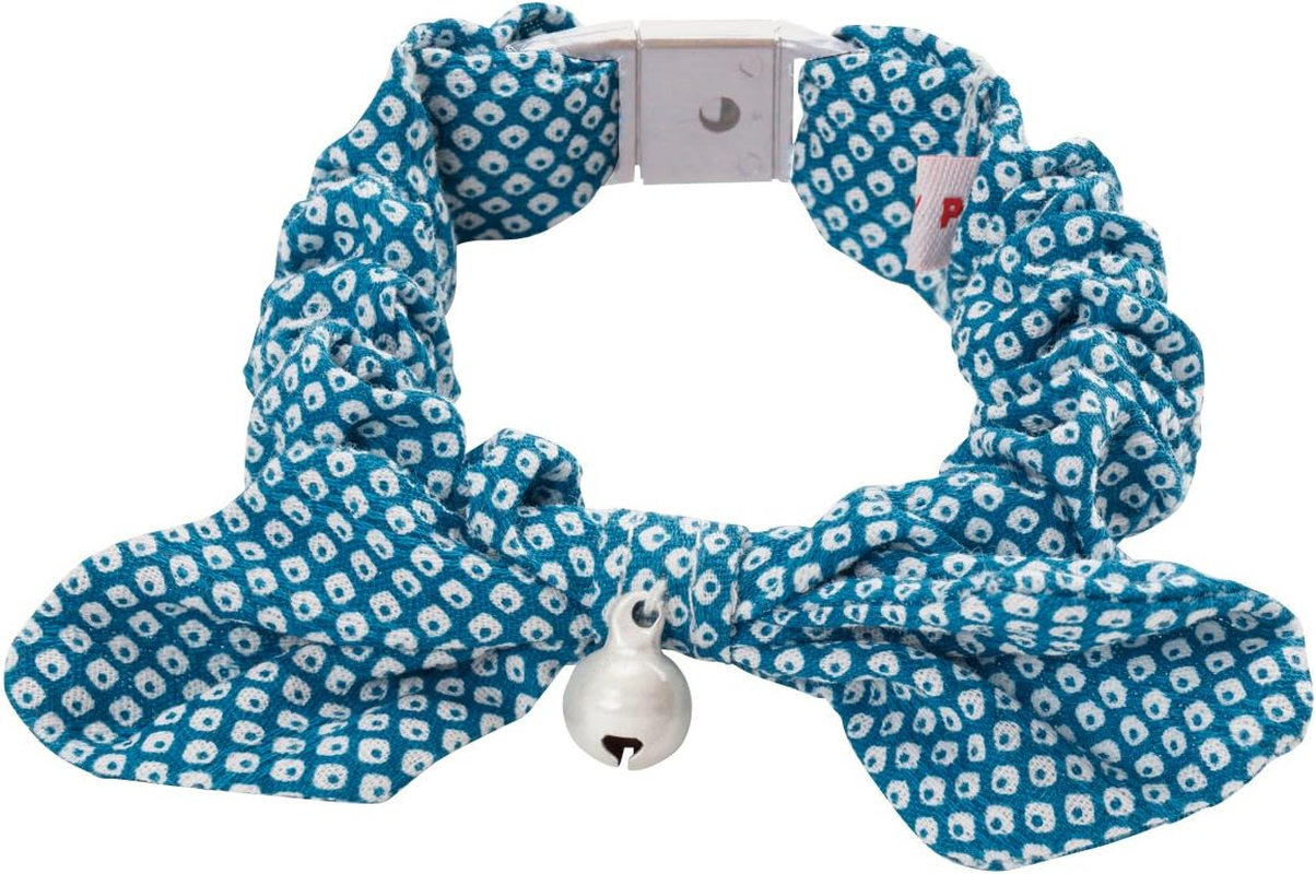Petio Neko Komachi Chou Chou Kanoko Cat Collar, Blue image number 4