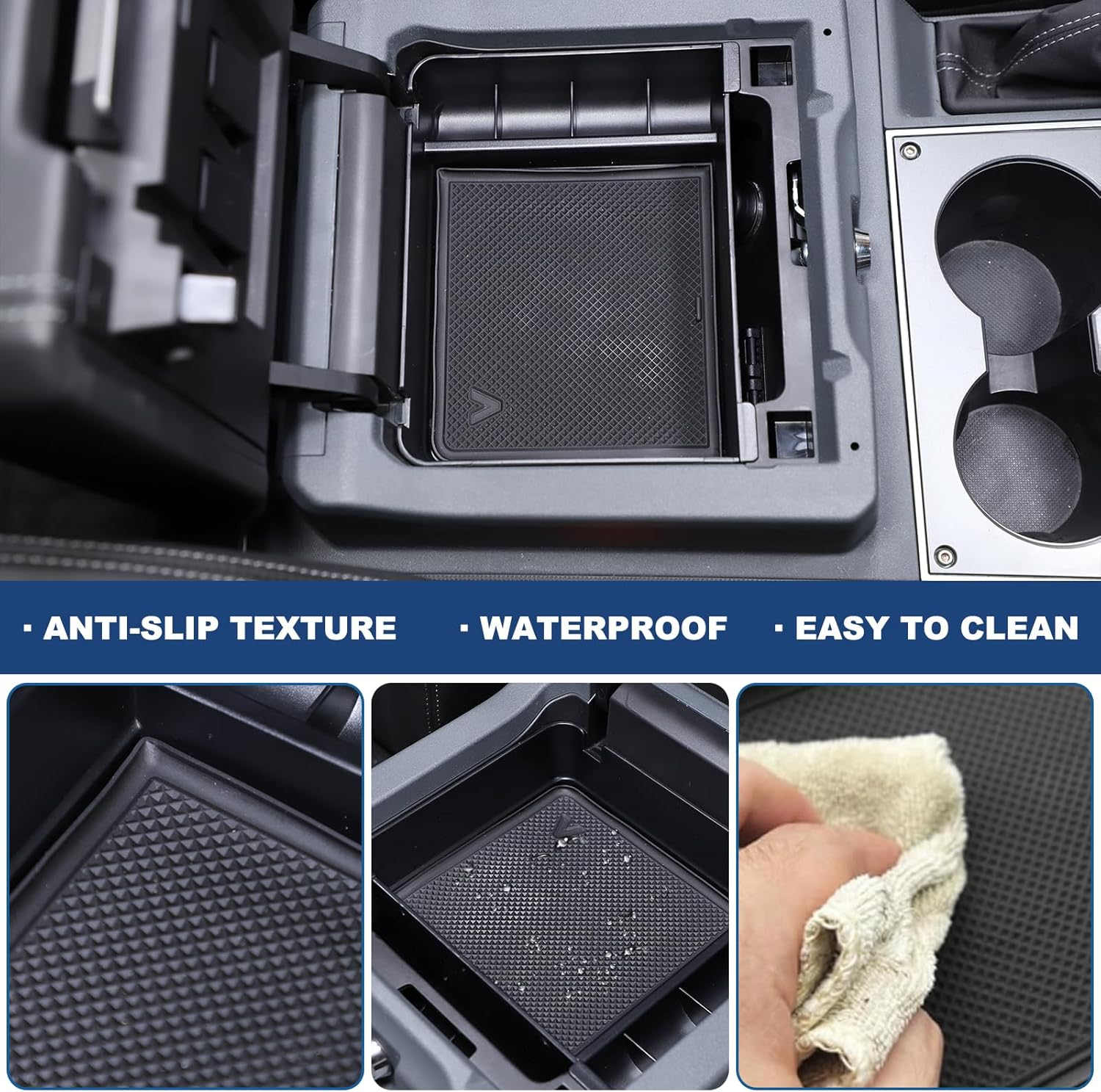 Yinaniutos Center Console Organizer Compatible with INEOS Grenadier 2020-2025 Accessories | ABS Armrest Storage Box Insert Tray with Non-Slip Mat | 1PC Set image number 4