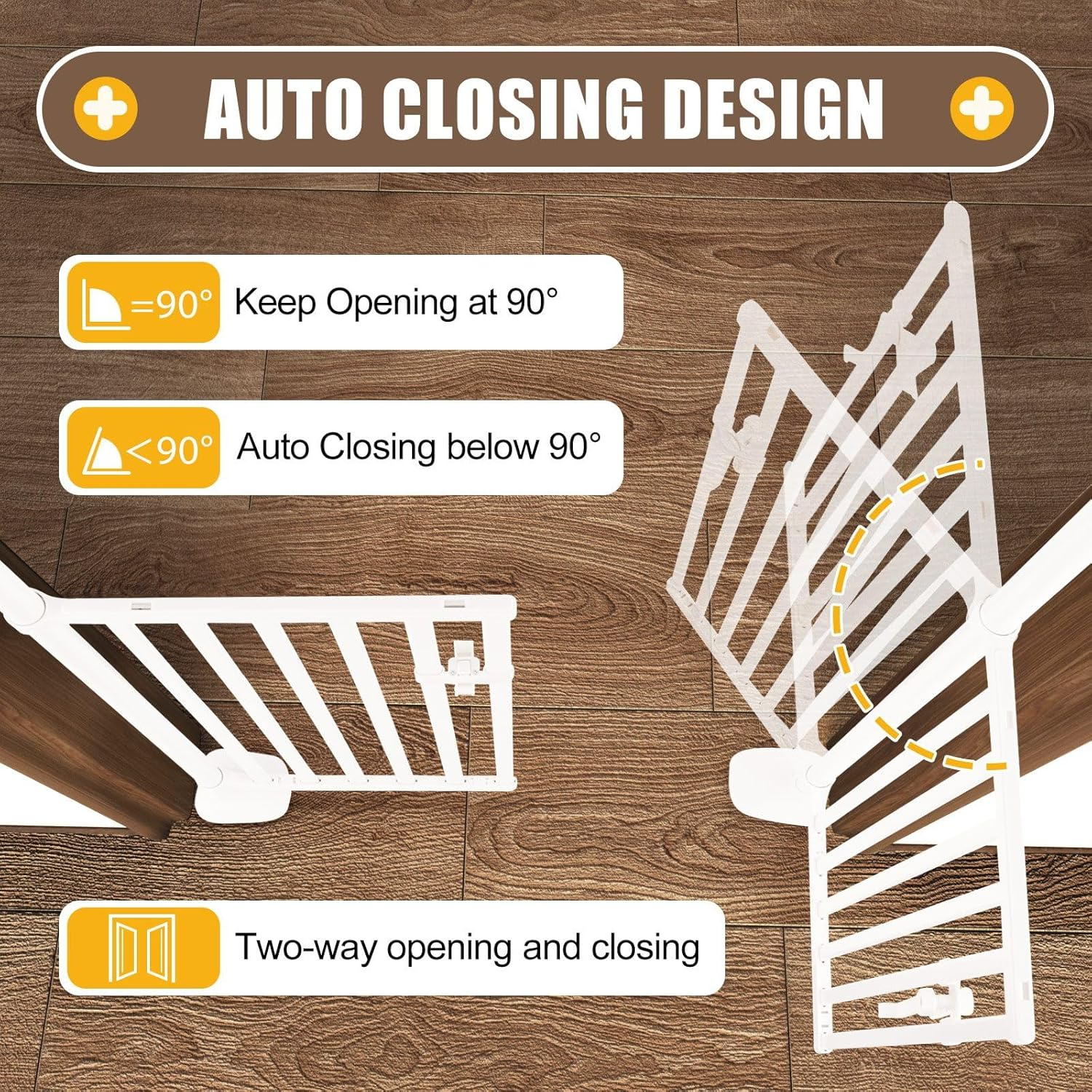 Pet Scene 185CM Tall Retractable Safety Gate Pet Dog Cat Extra Tall with 3-Position Width Adjustment Pet Fence Enclosure Guard Security Barrier Fencing for Stairs Doorway Kitchen image number 4